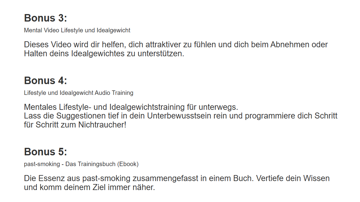 Nichtraucher Training Onlinekurs Erfahrungen Nichtraucher Training Online Bonus2