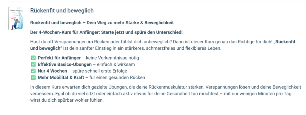Rückenfit Onlinekurs