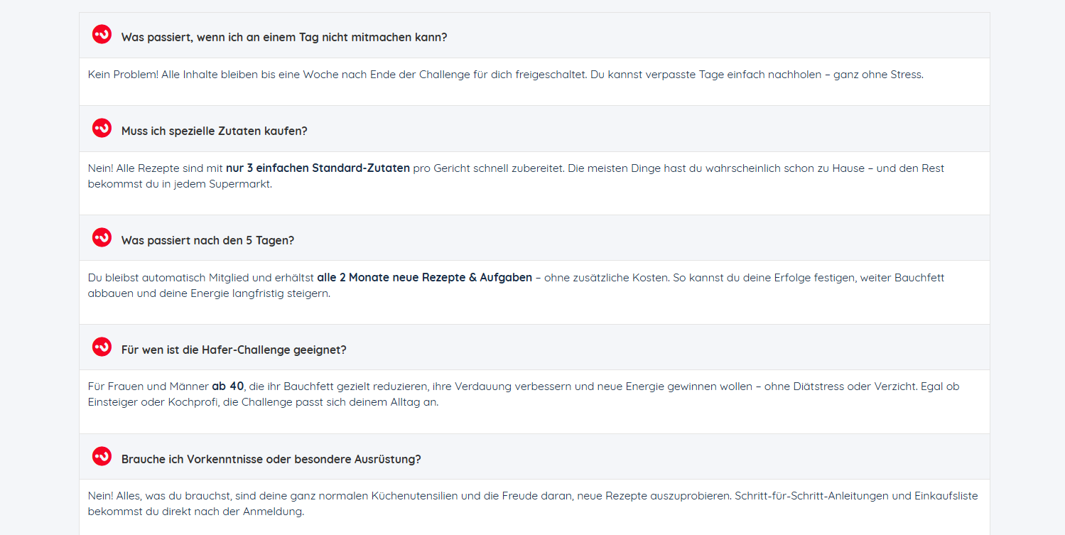 Hafer-Challenge Erfahrungen Hafer-Challenge FAQ