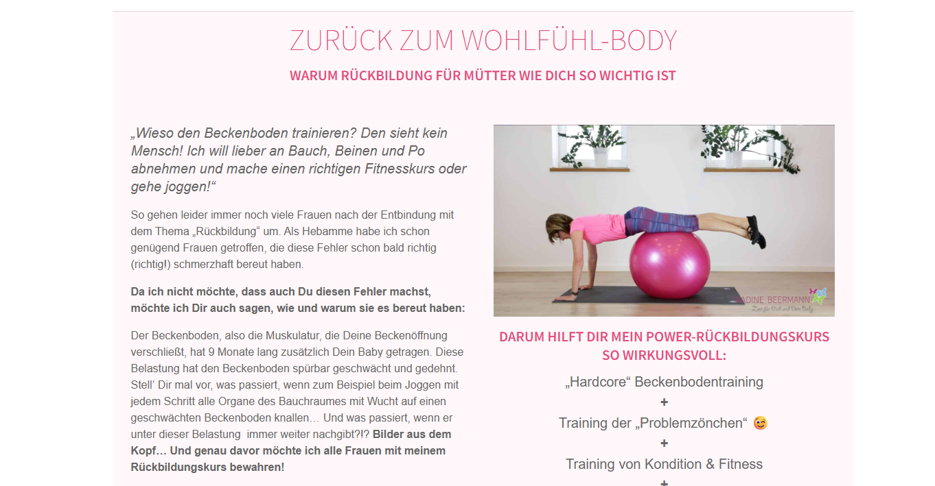 online rückbildungskurs online rückbildungskurs