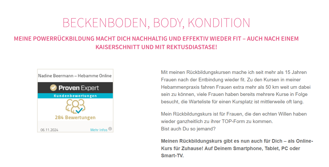 online rückbildungskurs online rückbildungskurs